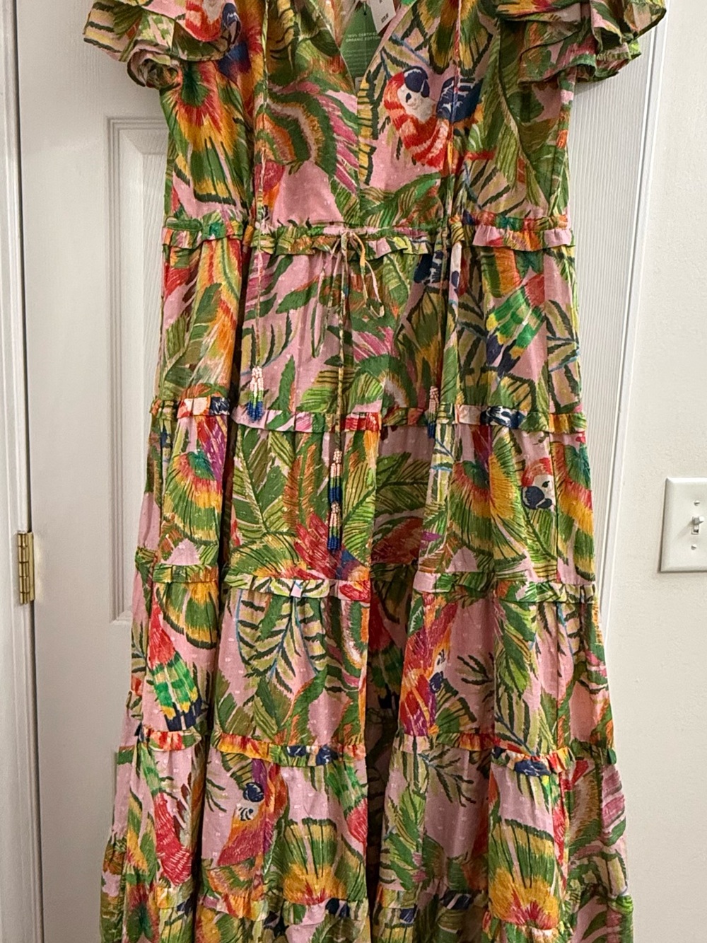 FARM Rio Pink Tropical Parrot Print Dress - Picture 4 of 6